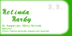 melinda marky business card